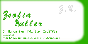 zsofia muller business card